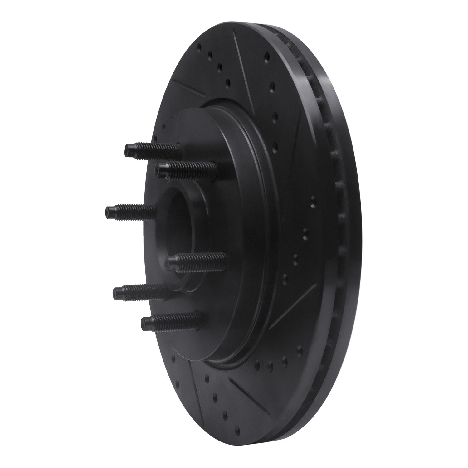 DYN 633-54184R DFC Brake Rotor - Drilled and Slotted - Black