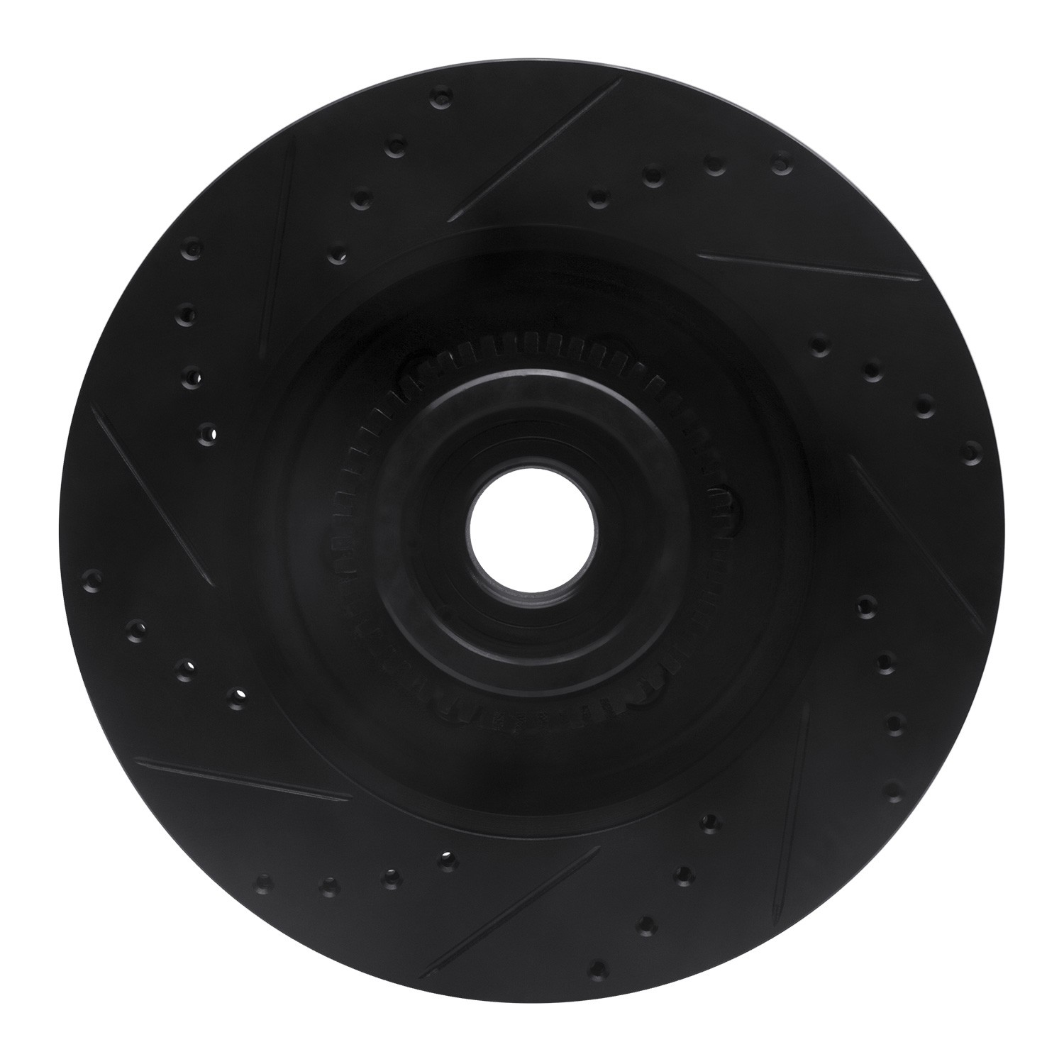 DYN 633-54184R DFC Brake Rotor - Drilled and Slotted - Black - Image 2