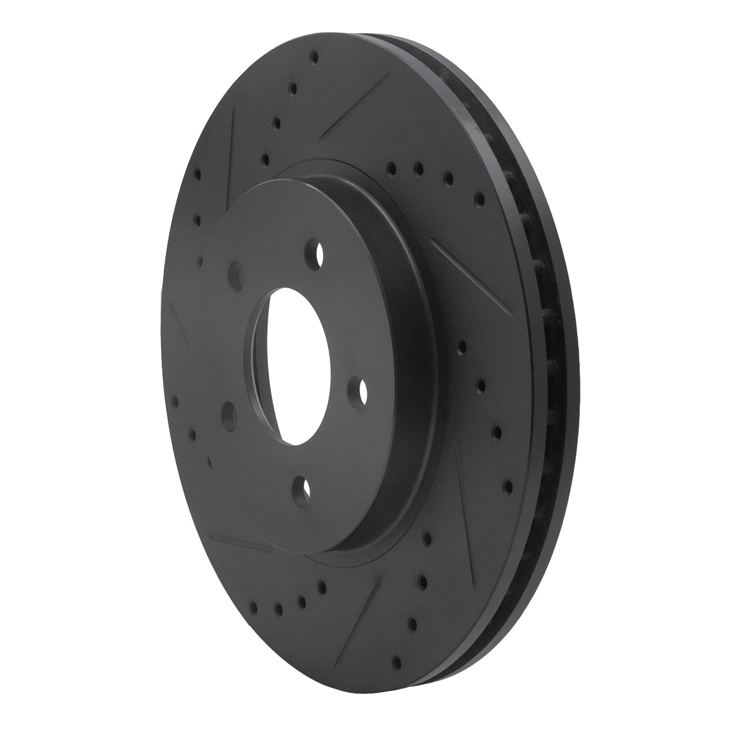 DYN 633-54193L DFC Brake Rotor - Drilled and Slotted - Black