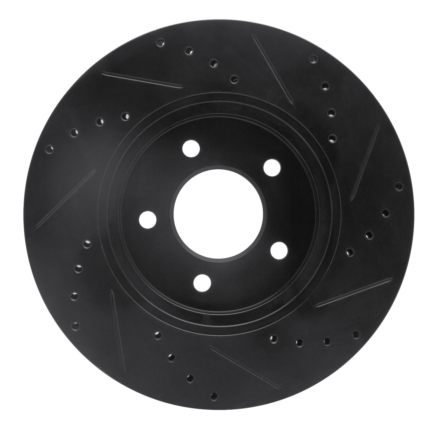 DYN 633-54193L DFC Brake Rotor - Drilled and Slotted - Black - Image 2