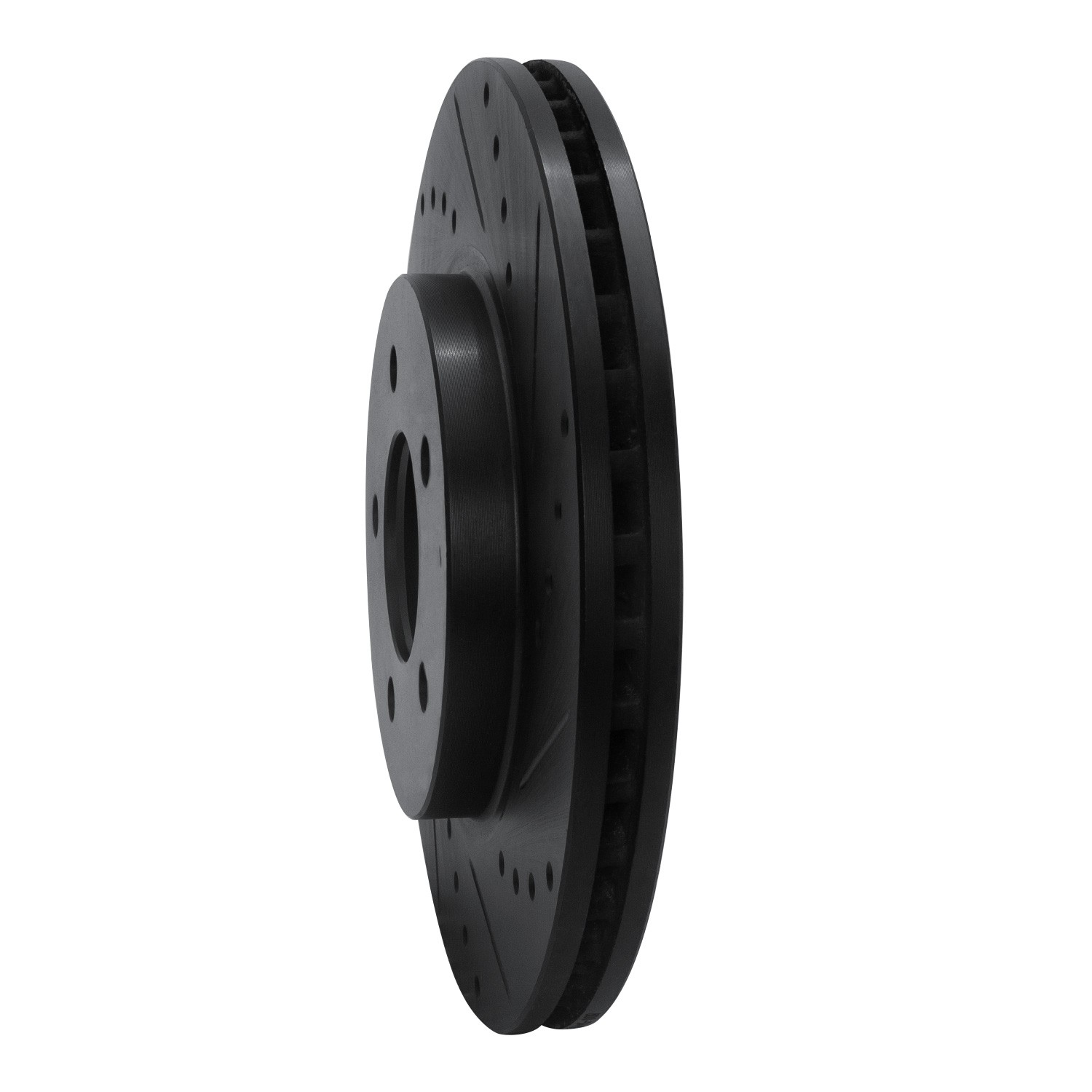 DYN 633-54193R DFC Brake Rotor - Drilled and Slotted - Black