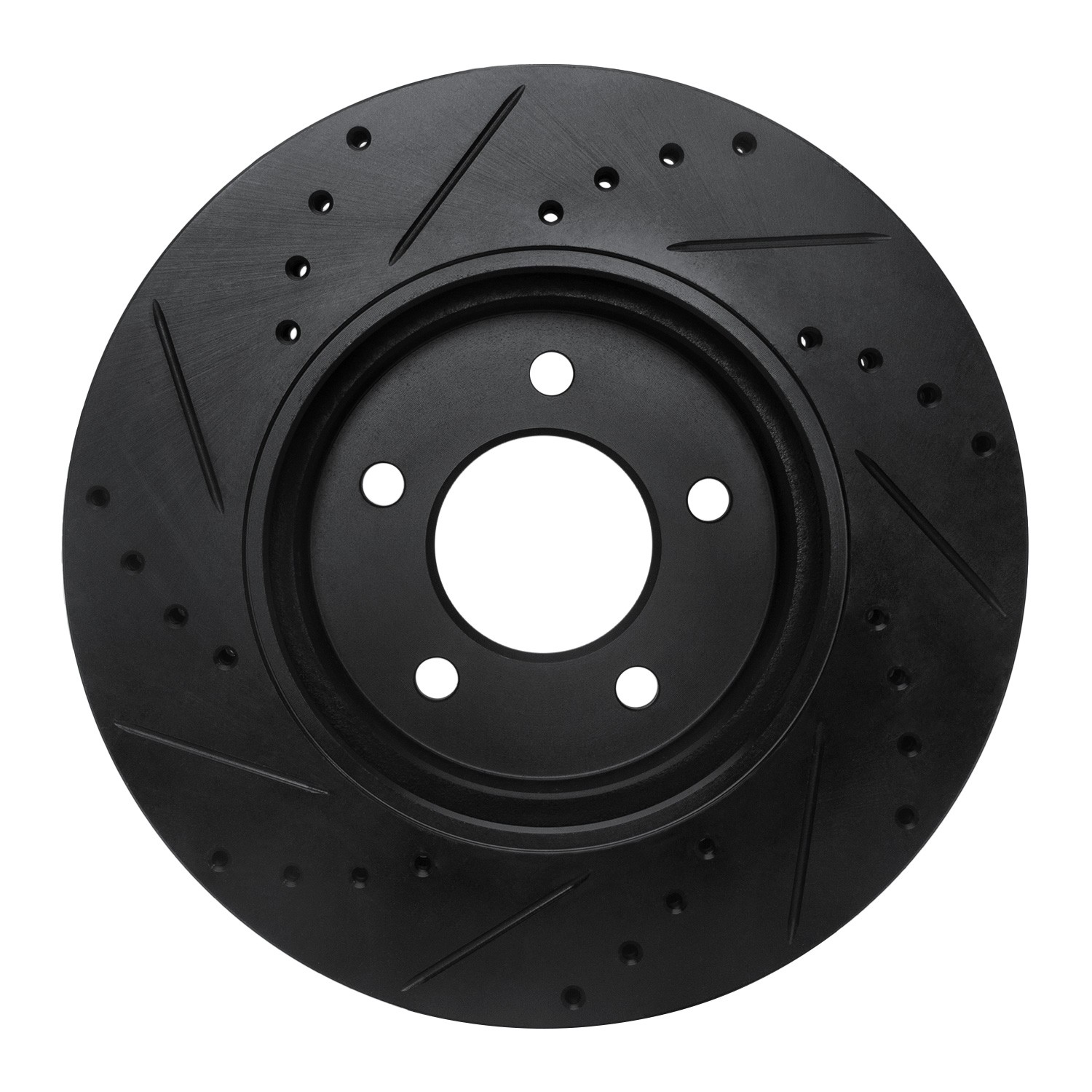 DYN 633-54193R DFC Brake Rotor - Drilled and Slotted - Black - Image 2