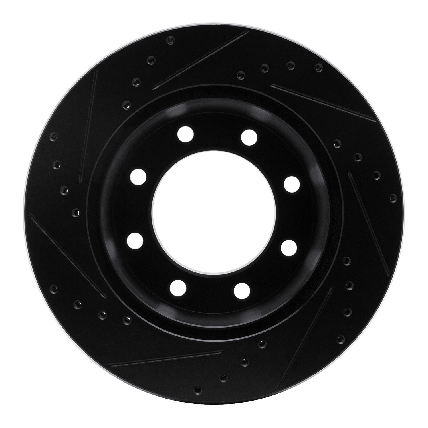 DYN 633-54199R DFC Brake Rotor - Drilled and Slotted - Black - Image 2