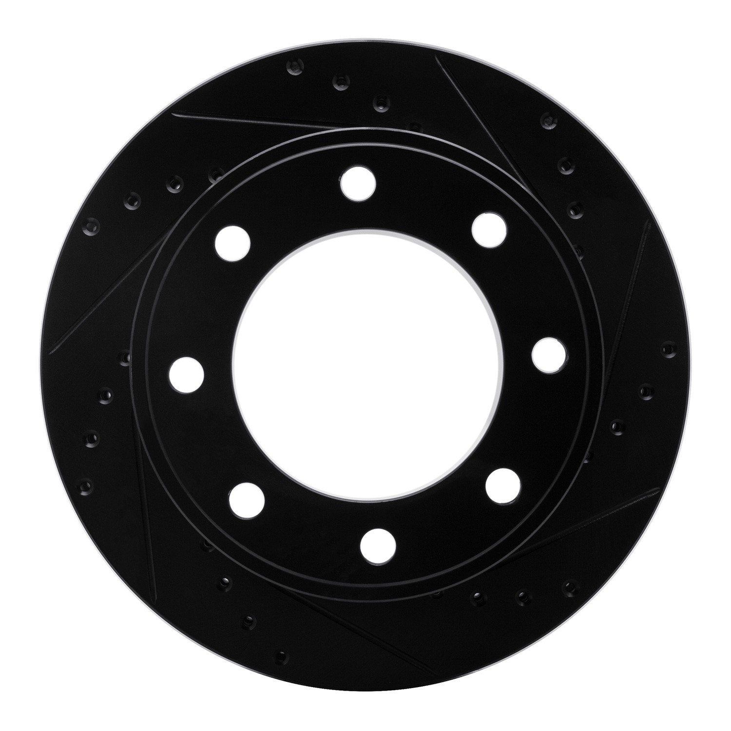 DYN 633-54199R DFC Brake Rotor - Drilled and Slotted - Black - Image 3