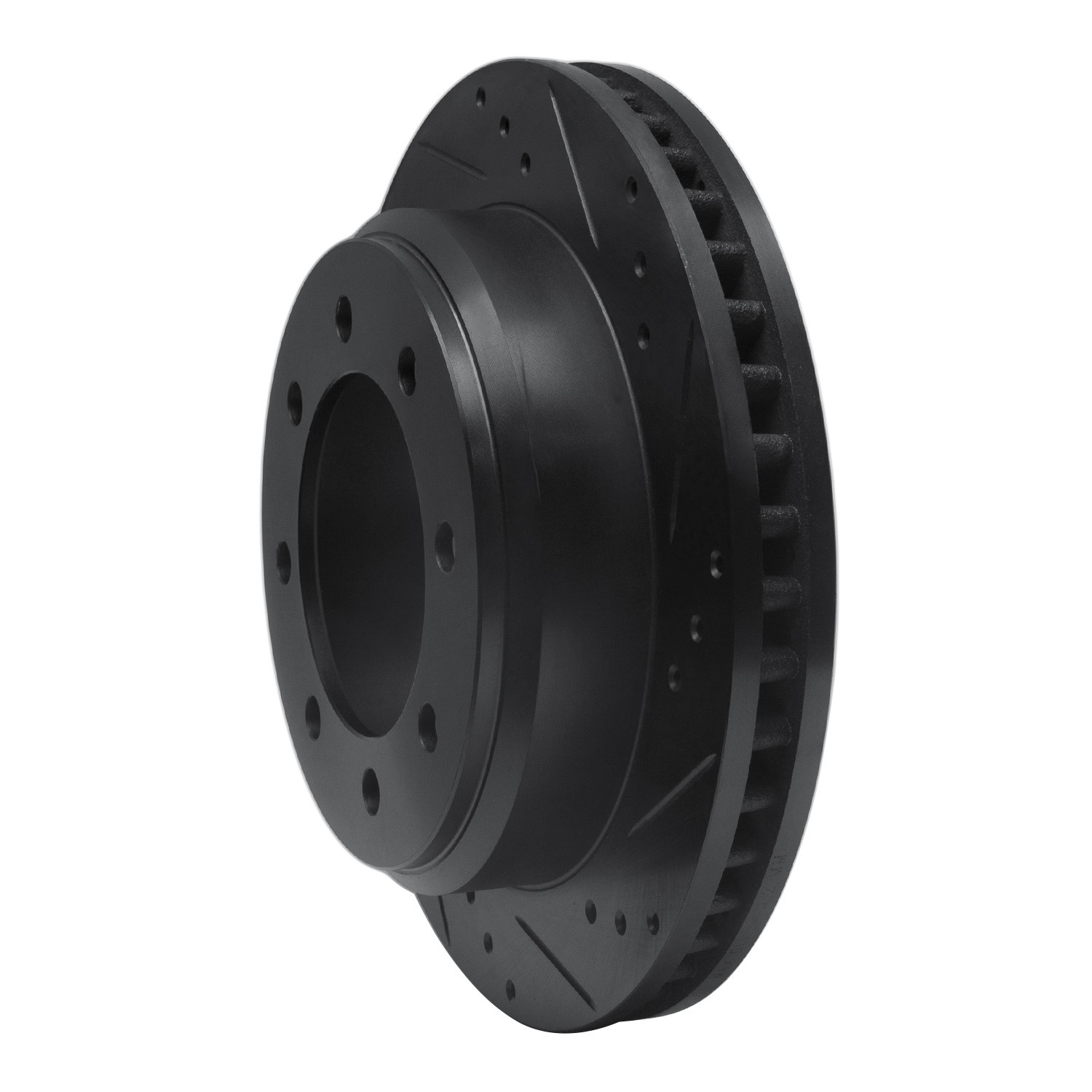 DYN 633-54208R DFC Brake Rotor - Drilled and Slotted - Black