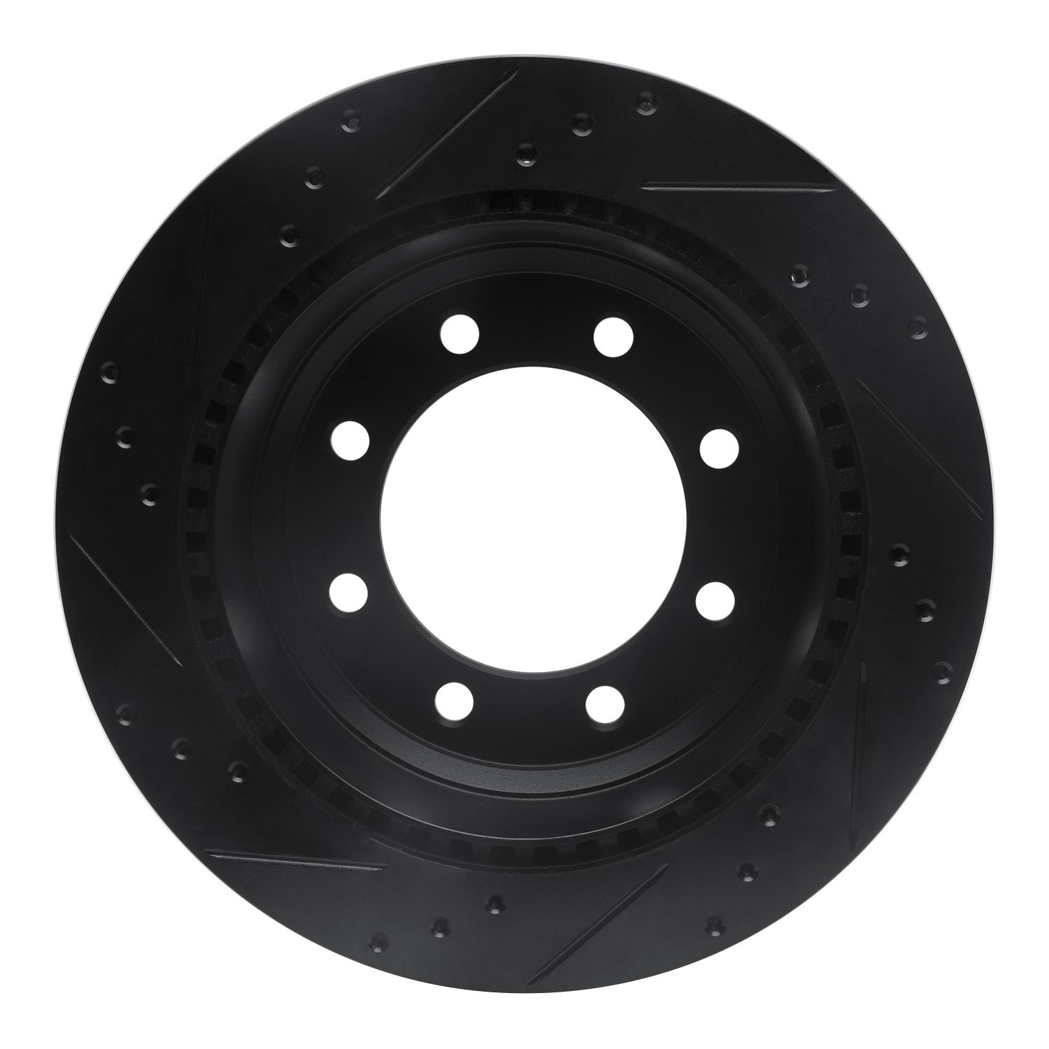 DYN 633-54208R DFC Brake Rotor - Drilled and Slotted - Black - Image 2