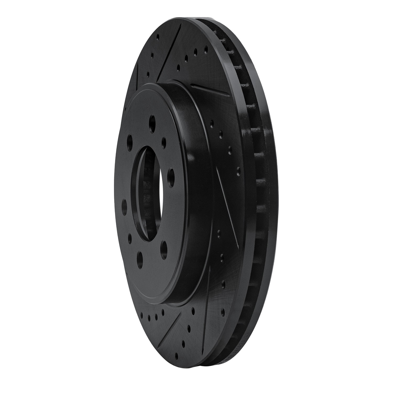DYN 633-54215L DFC Brake Rotor - Drilled and Slotted - Black