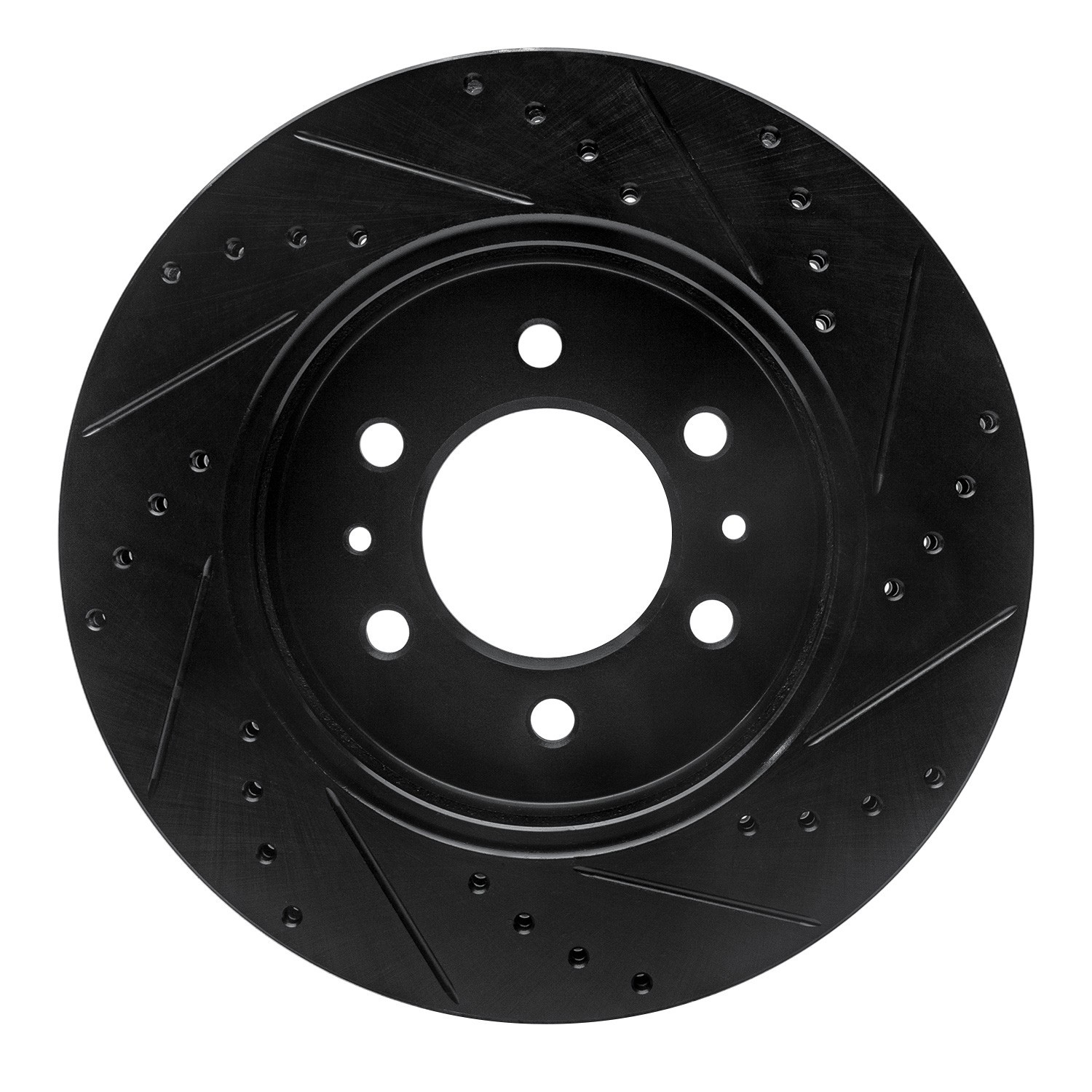 DYN 633-54215L DFC Brake Rotor - Drilled and Slotted - Black - Image 2
