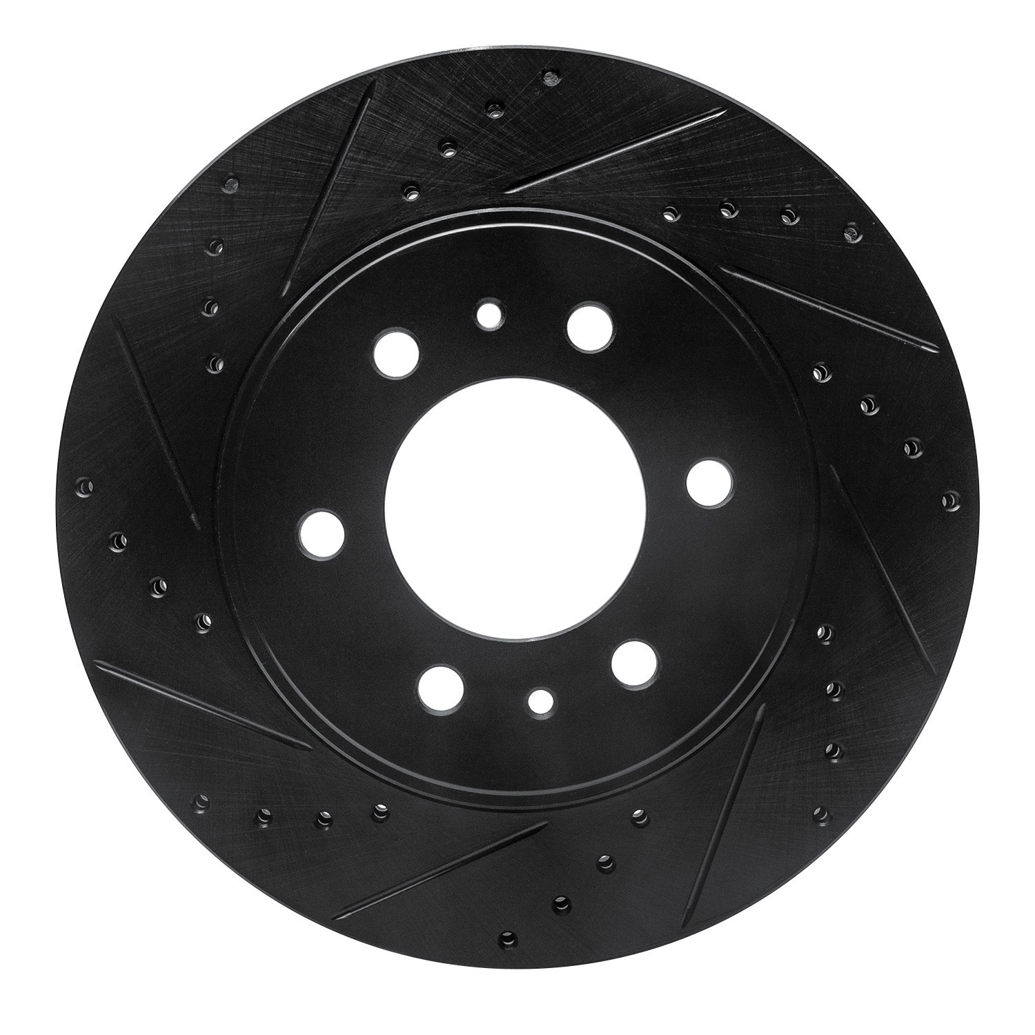 DYN 633-54215L DFC Brake Rotor - Drilled and Slotted - Black - Image 3
