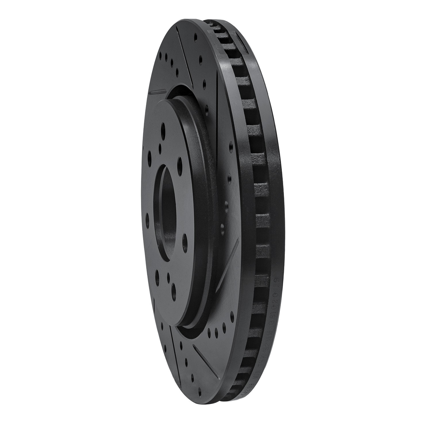 DYN 633-54219R DFC Brake Rotor - Drilled and Slotted - Black