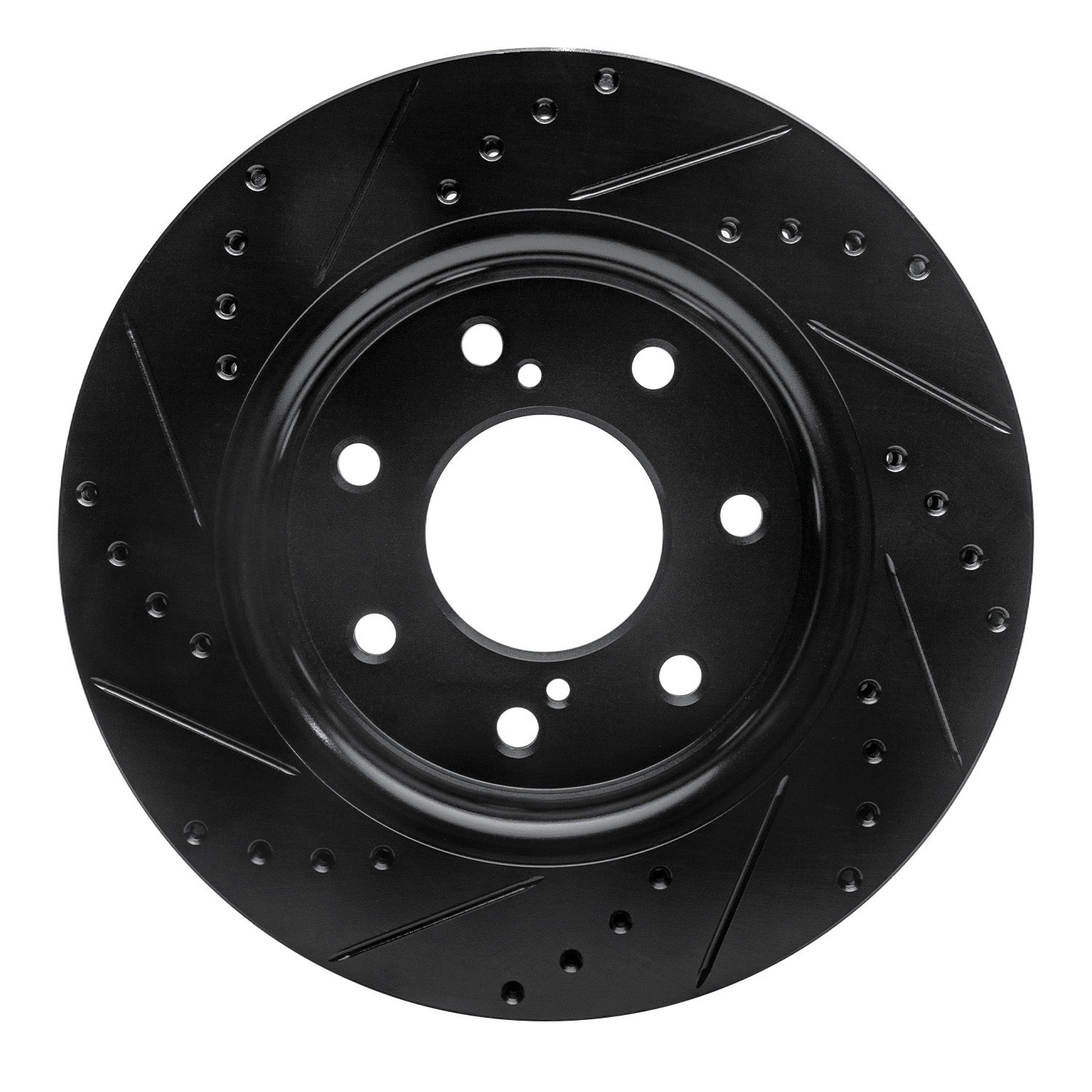 DYN 633-54219R DFC Brake Rotor - Drilled and Slotted - Black - Image 2