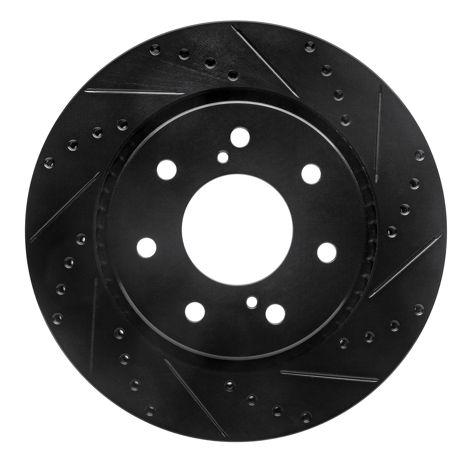 DYN 633-54219R DFC Brake Rotor - Drilled and Slotted - Black - Image 3