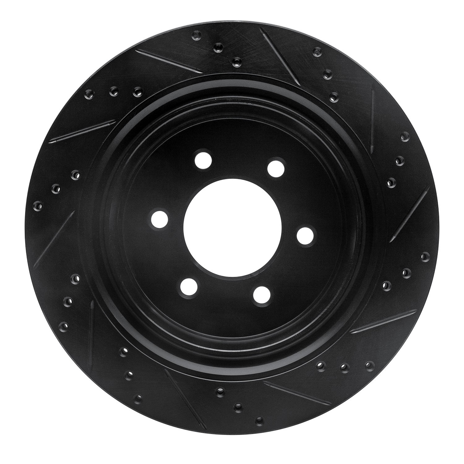 DYN 633-54220L DFC Brake Rotor - Drilled and Slotted - Black - Image 2