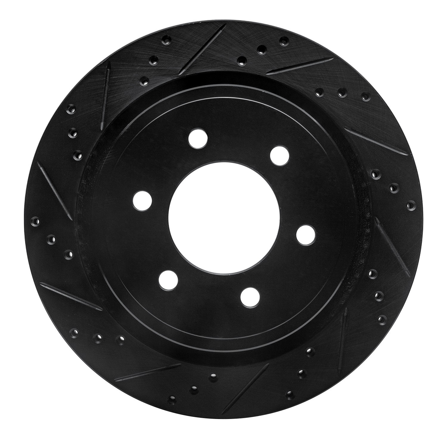 DYN 633-54220L DFC Brake Rotor - Drilled and Slotted - Black - Image 3