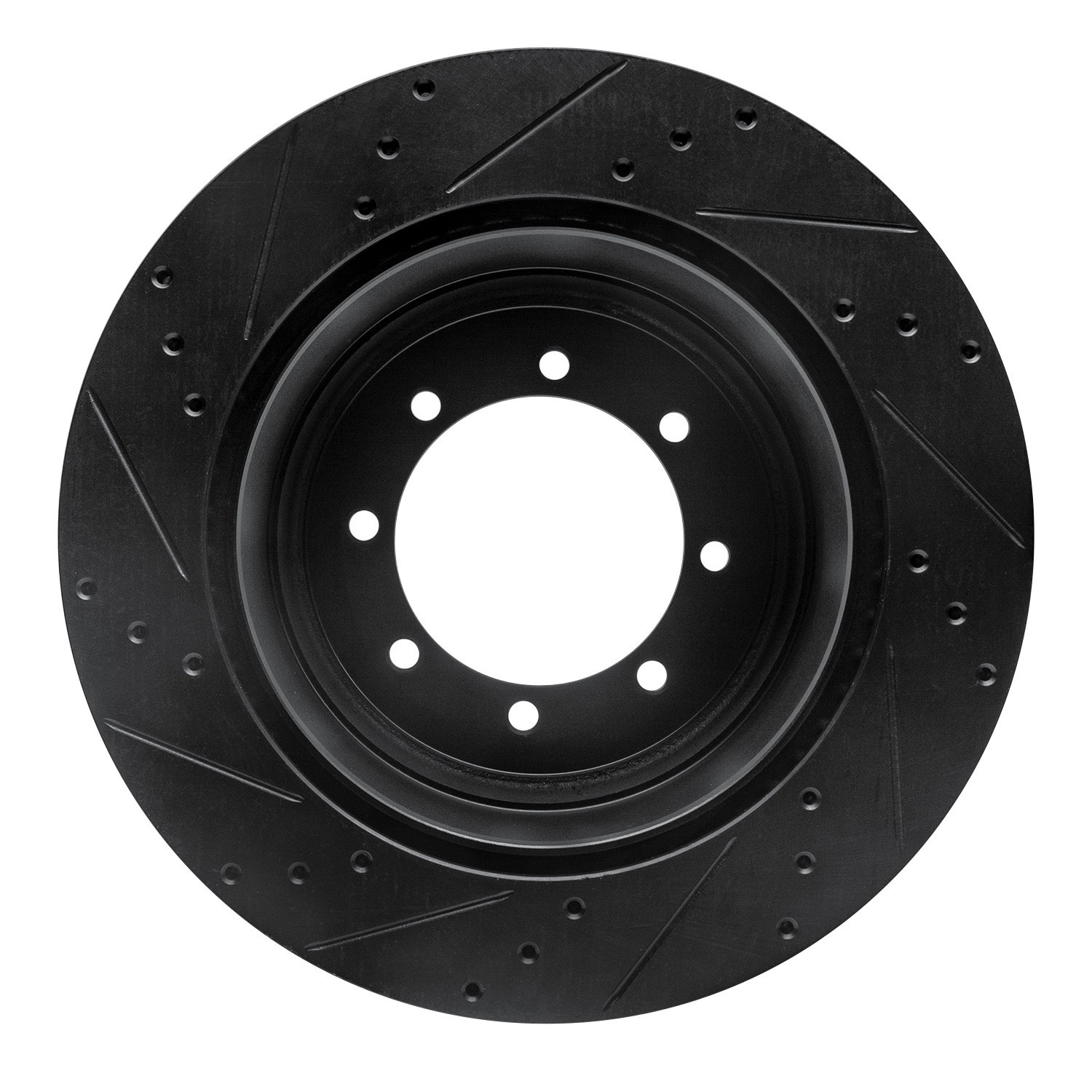 DYN 633-54225R DFC Brake Rotor - Drilled and Slotted - Black - Image 2