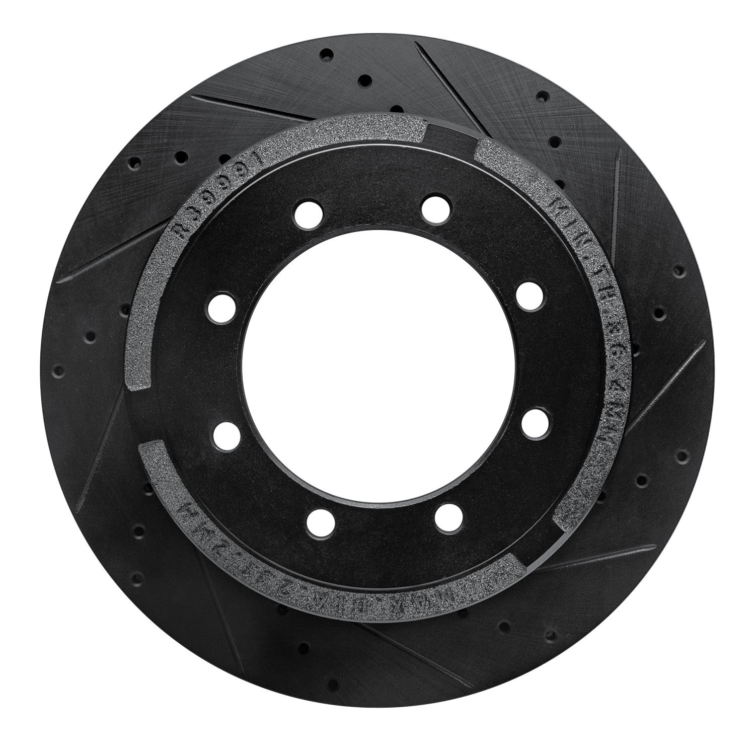 DYN 633-54225R DFC Brake Rotor - Drilled and Slotted - Black - Image 3