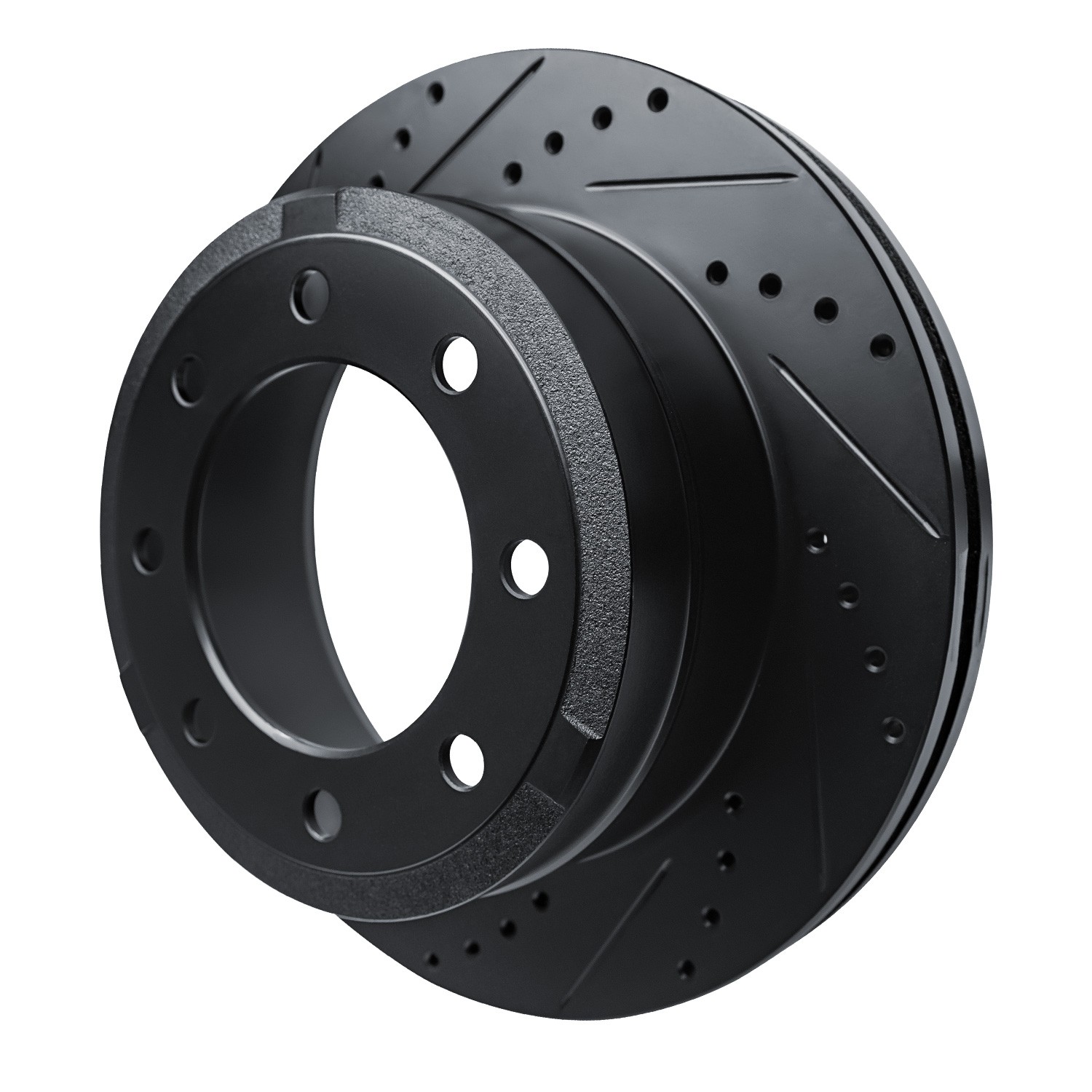 DYN 633-54227L DFC Brake Rotor - Drilled and Slotted - Black