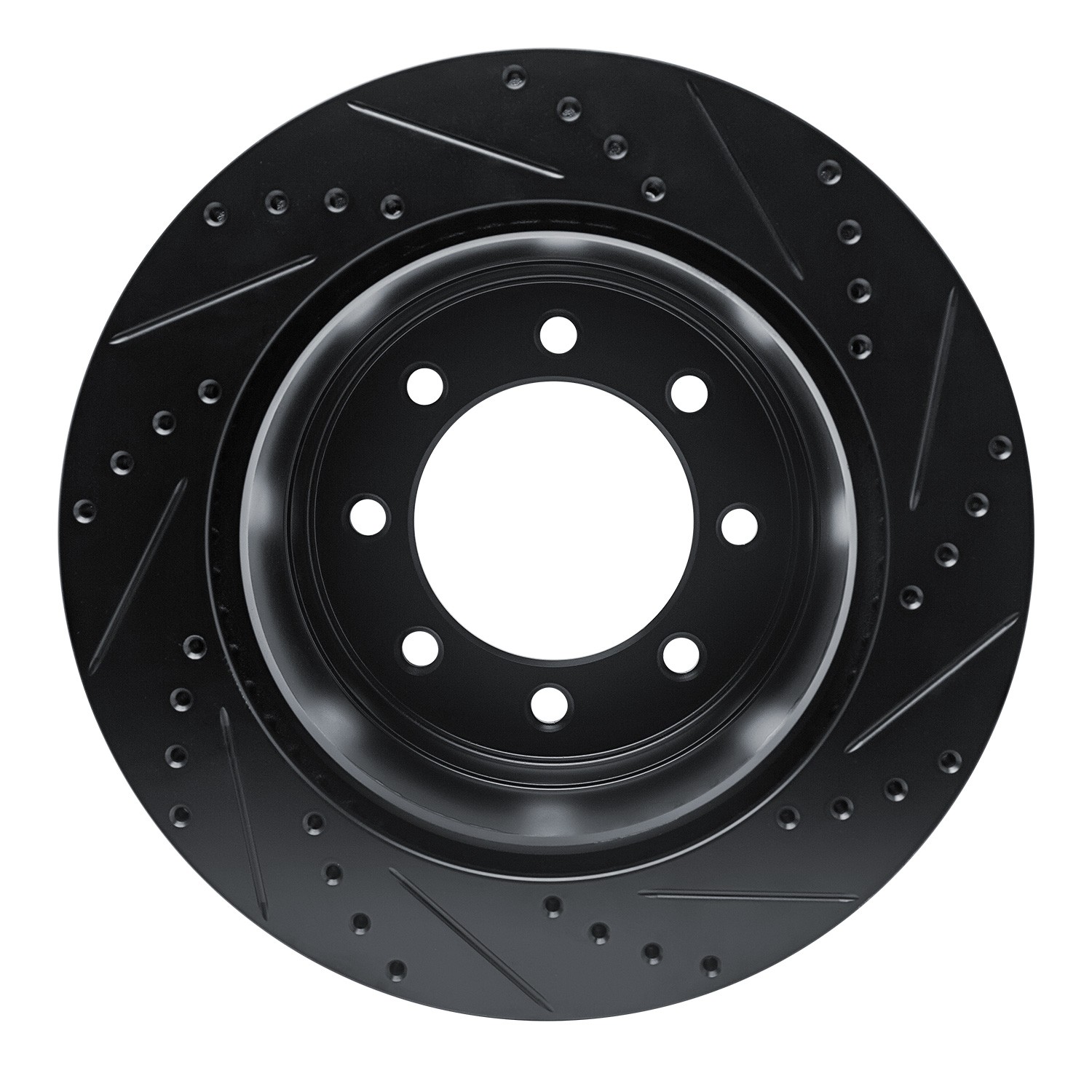DYN 633-54227L DFC Brake Rotor - Drilled and Slotted - Black - Image 2