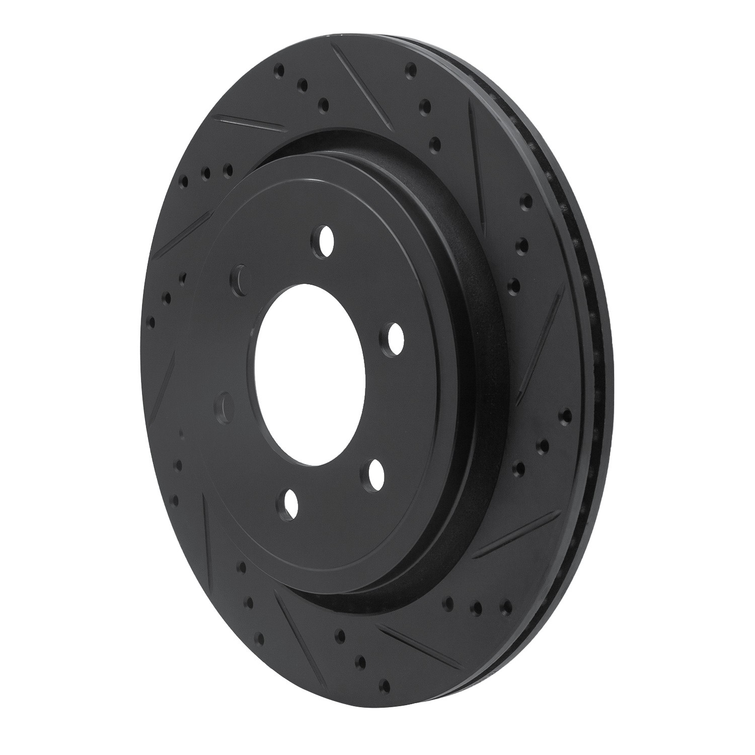 DYN 633-54231R DFC Brake Rotor - Drilled and Slotted - Black