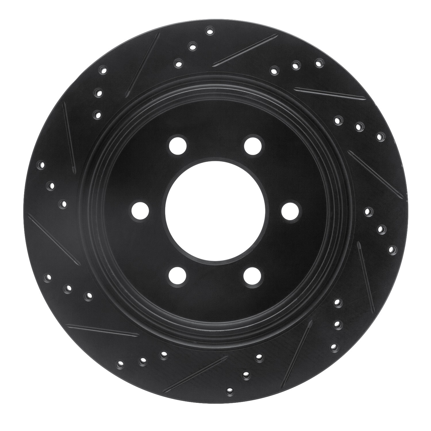 DYN 633-54231R DFC Brake Rotor - Drilled and Slotted - Black - Image 2