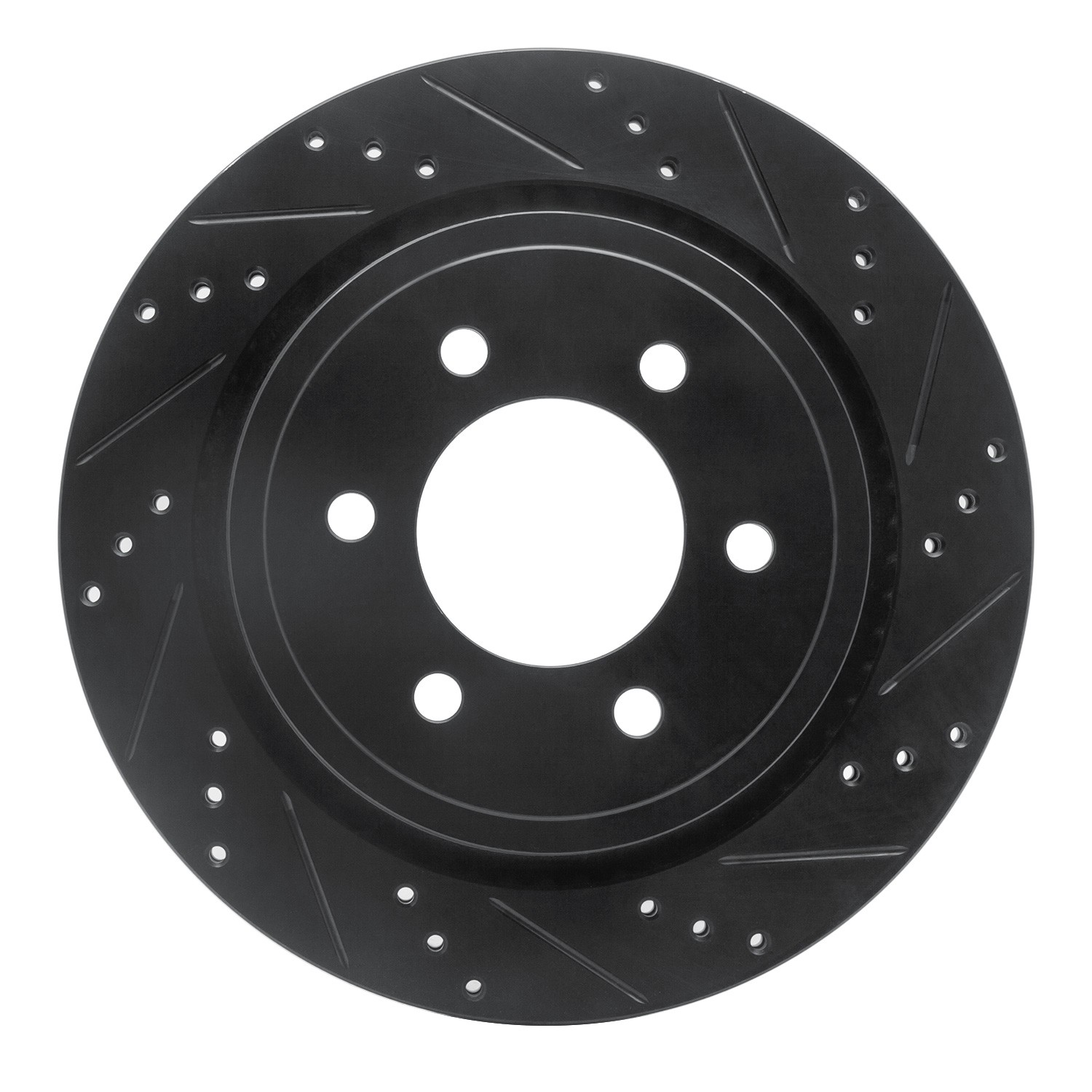 DYN 633-54231R DFC Brake Rotor - Drilled and Slotted - Black - Image 3