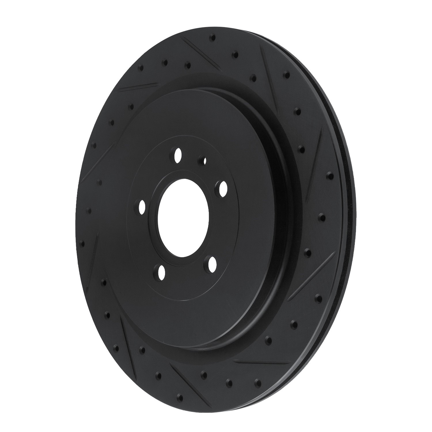 DYN 633-54260R DFC Brake Rotor - Drilled and Slotted - Black
