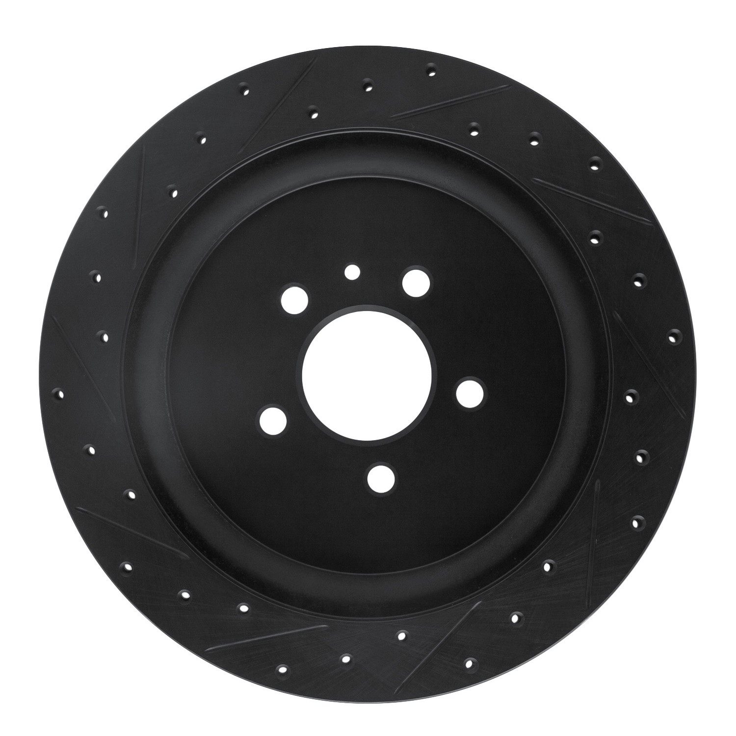 DYN 633-54260R DFC Brake Rotor - Drilled and Slotted - Black - Image 2