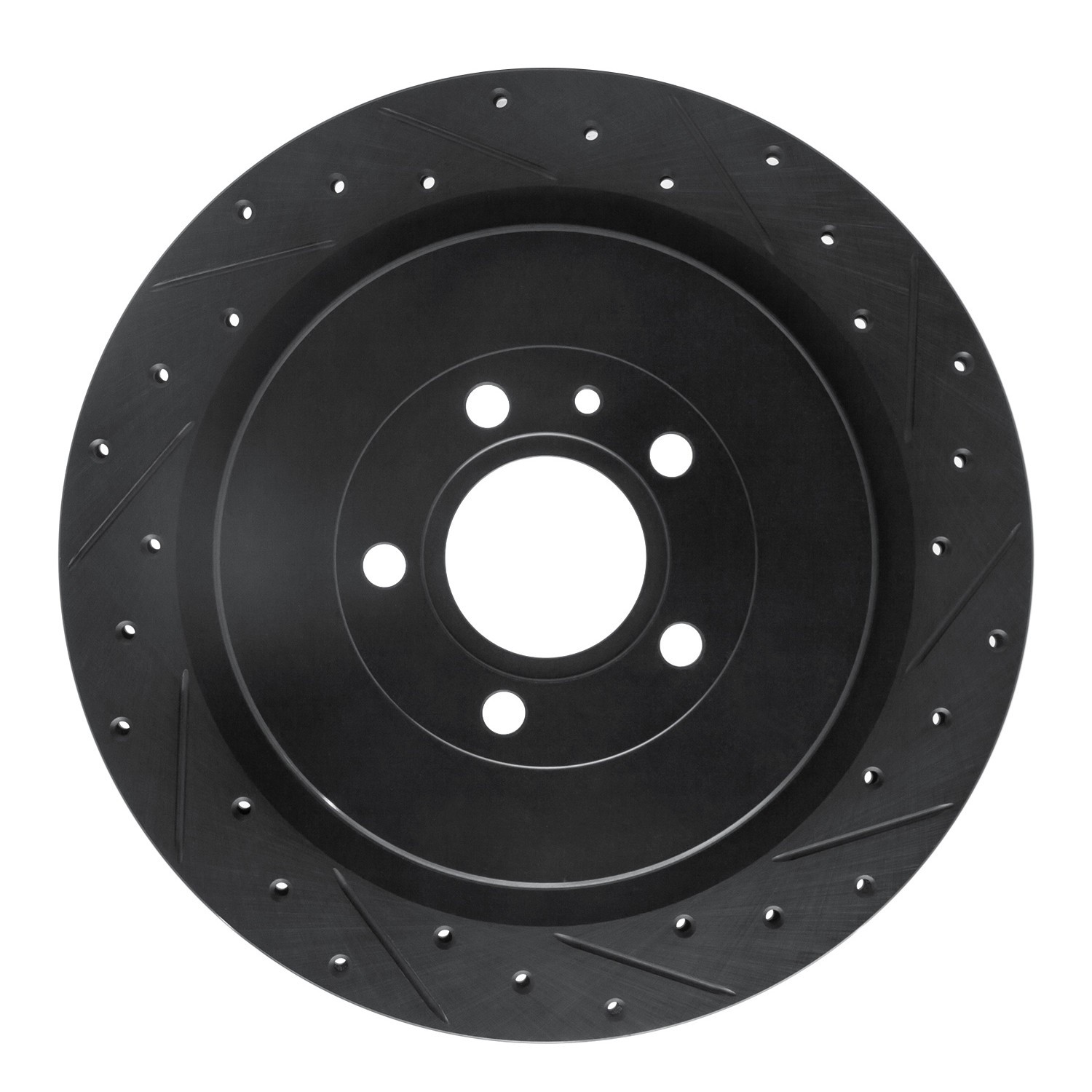 DYN 633-54260R DFC Brake Rotor - Drilled and Slotted - Black - Image 3