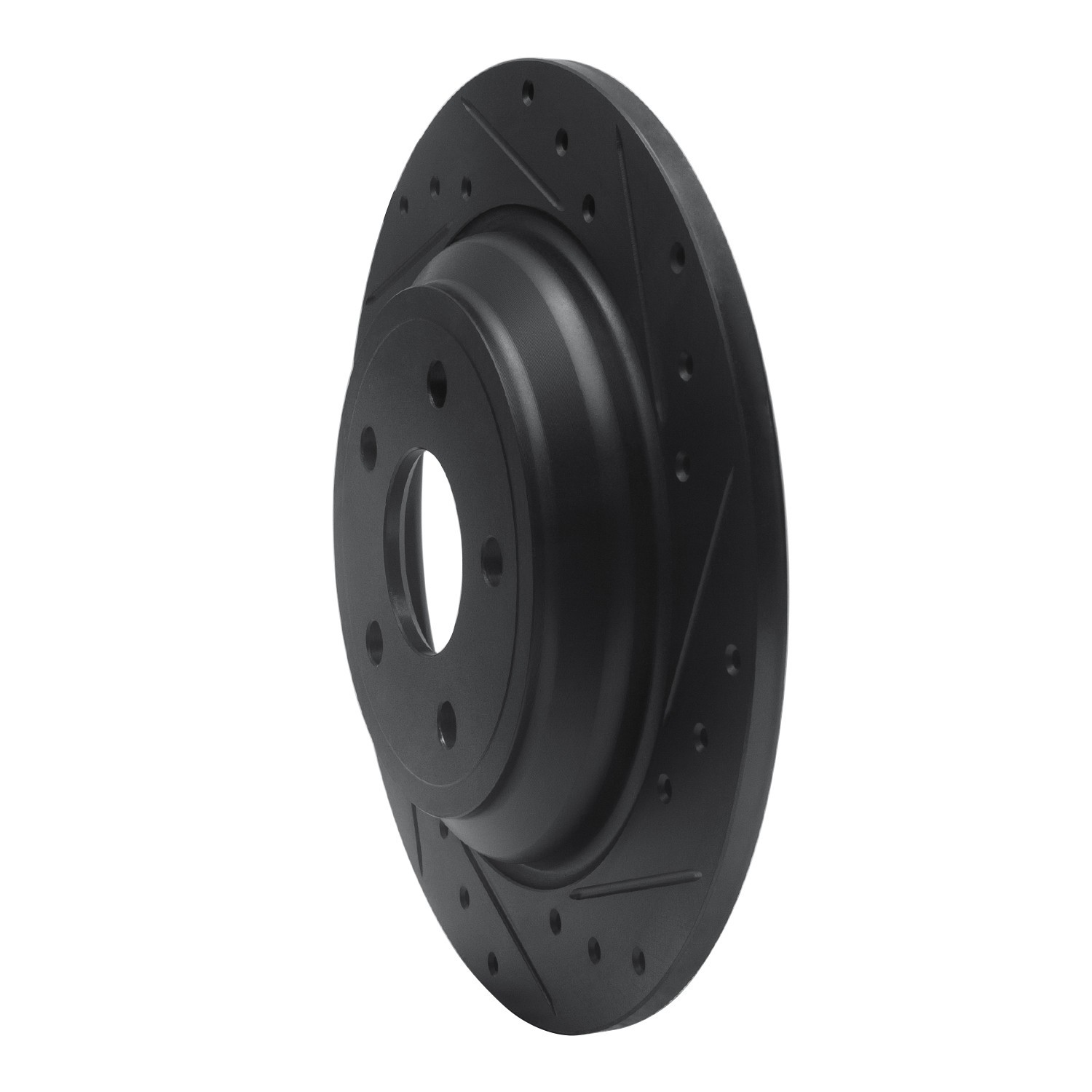 DYN 633-54262R DFC Brake Rotor - Drilled and Slotted - Black