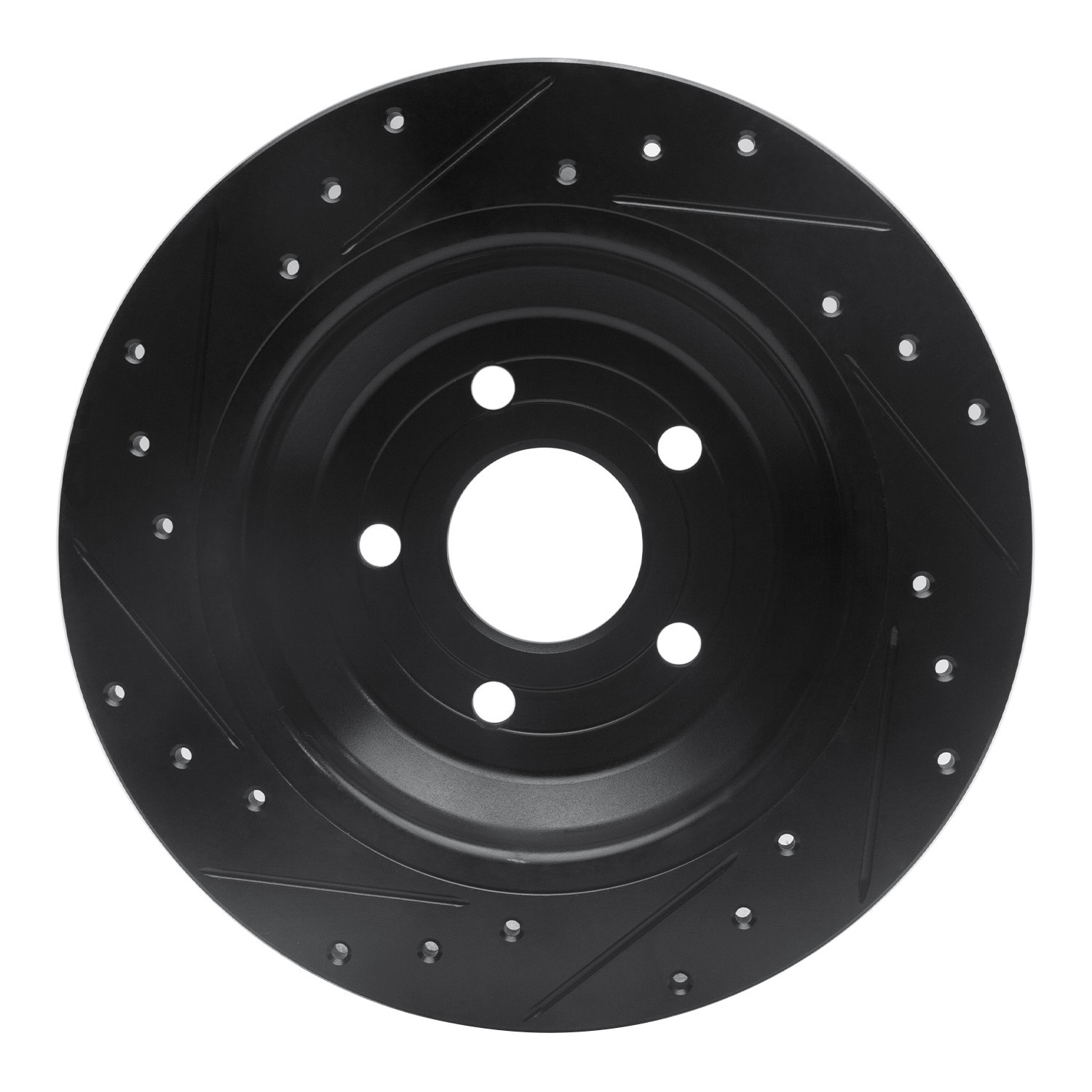 DYN 633-54262R DFC Brake Rotor - Drilled and Slotted - Black - Image 2