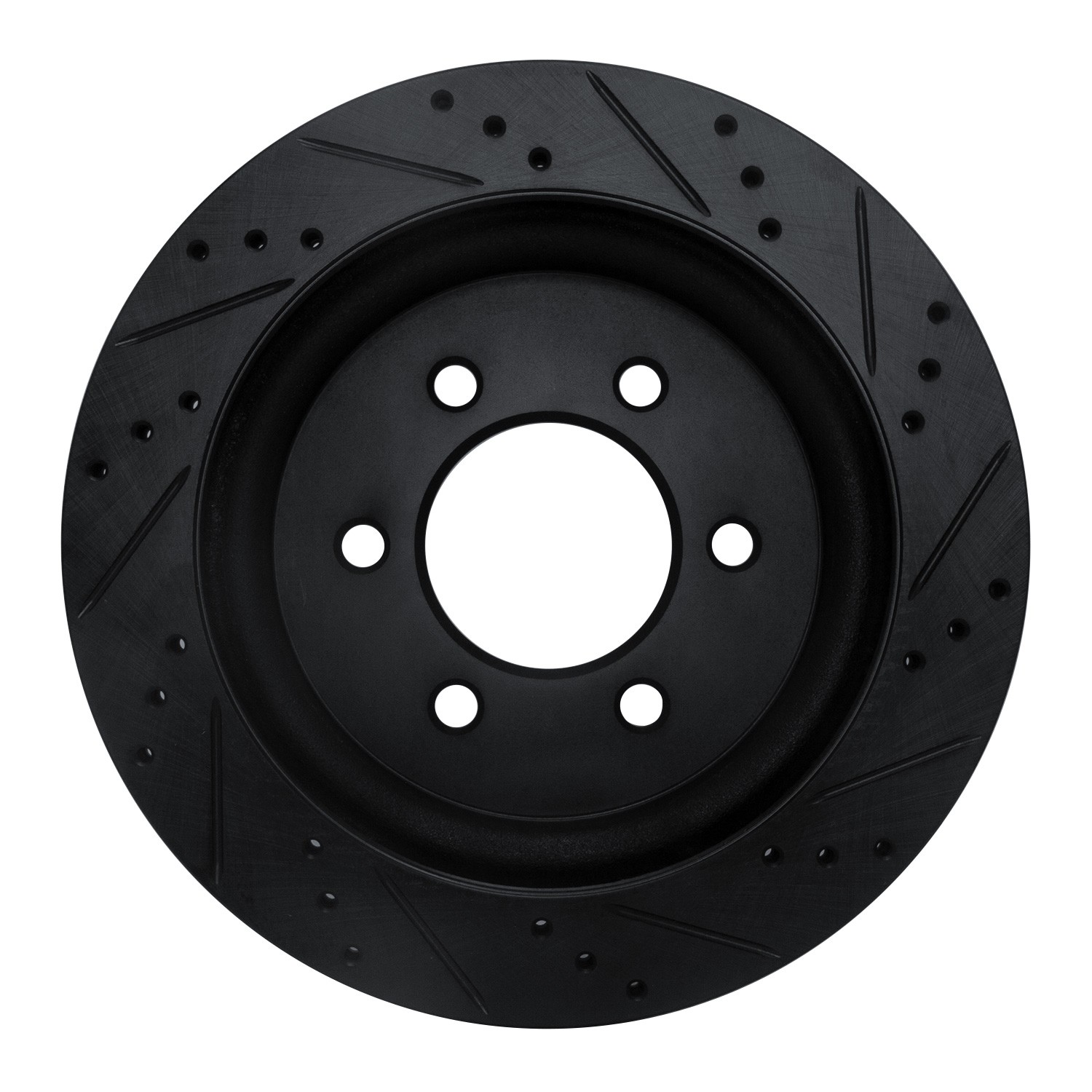 DYN 633-54267L DFC Brake Rotor - Drilled and Slotted - Black - Image 2