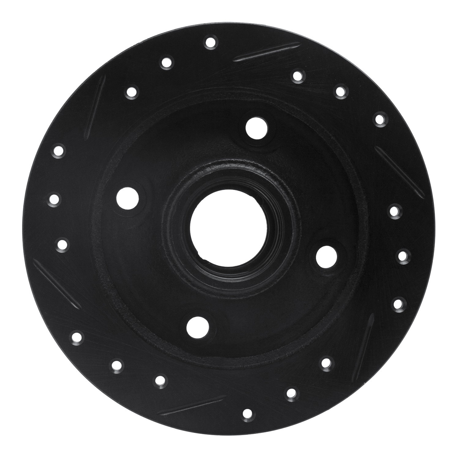 DYN 633-56001R DFC Brake Rotor - Drilled and Slotted - Black - Image 2