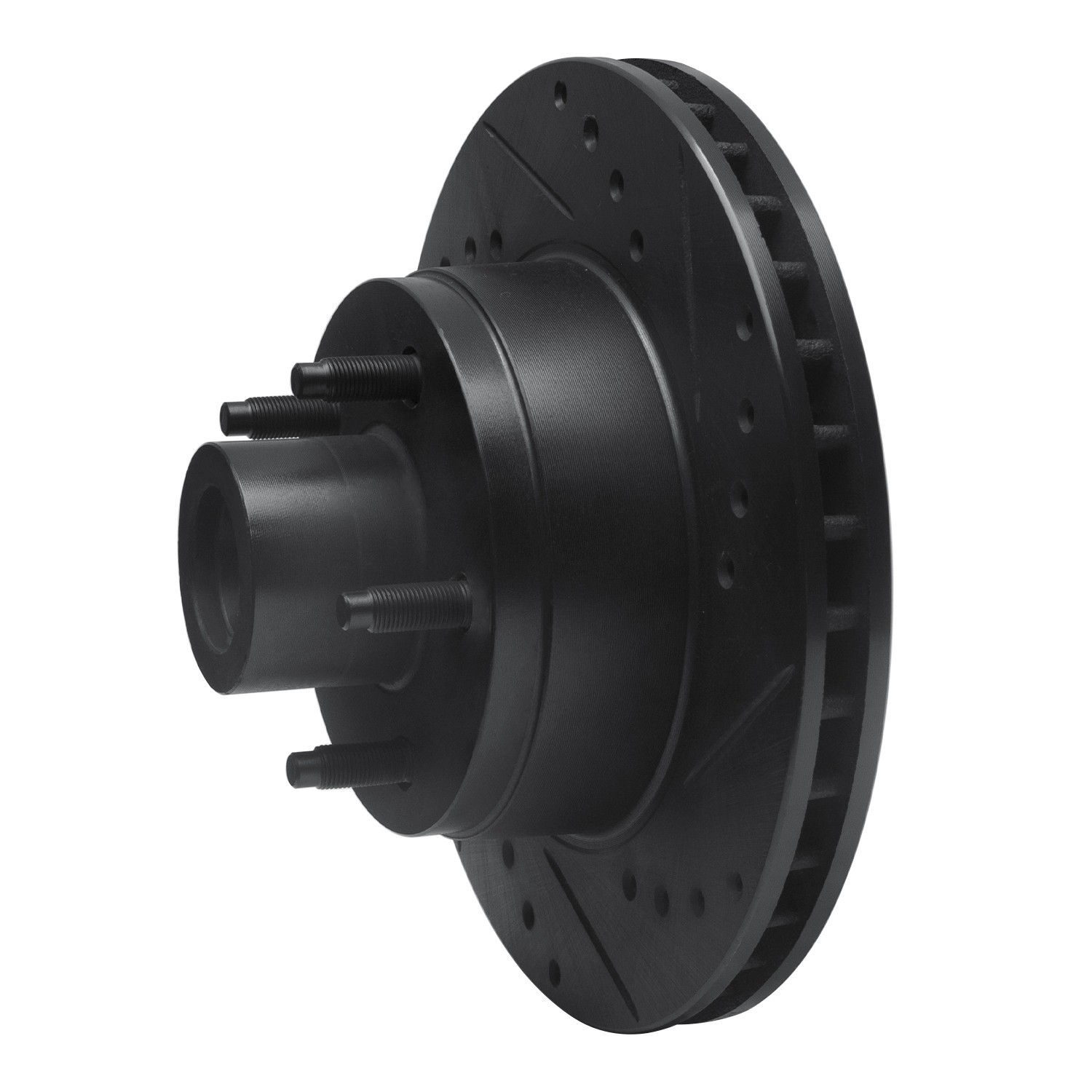 DYN 633-56008R DFC Brake Rotor - Drilled and Slotted - Black