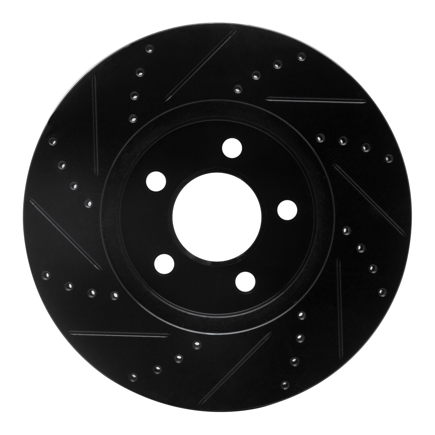 DYN 633-56019R DFC Brake Rotor - Drilled and Slotted - Black - Image 2