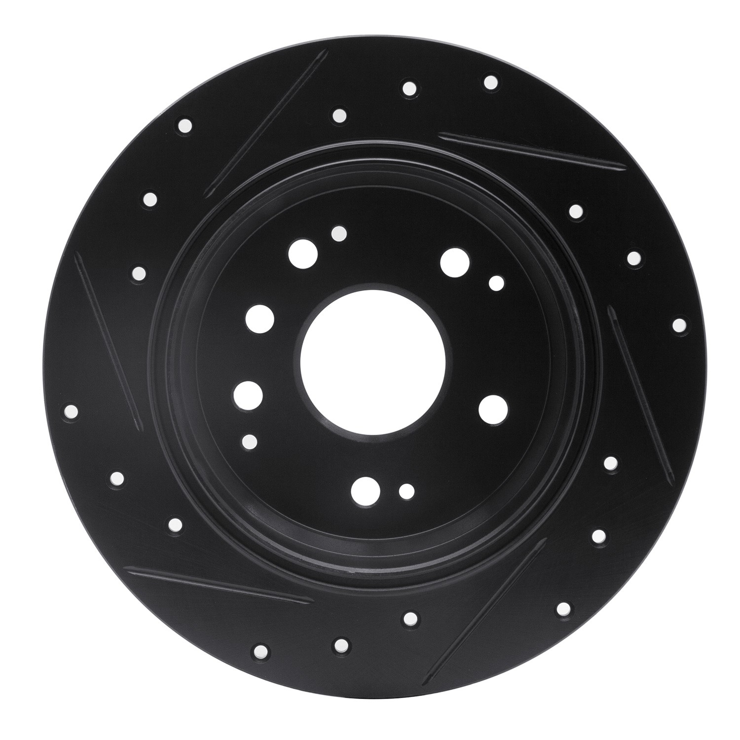 DYN 633-58019R DFC Brake Rotor - Drilled and Slotted - Black - Image 2
