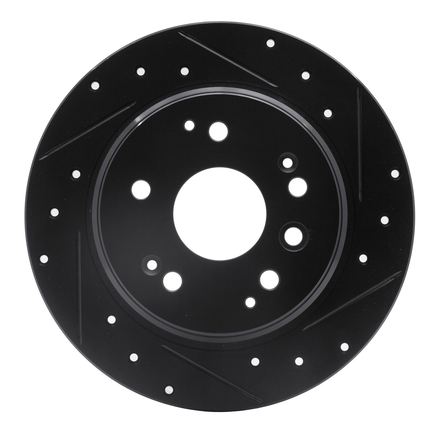 DYN 633-58019R DFC Brake Rotor - Drilled and Slotted - Black - Image 3