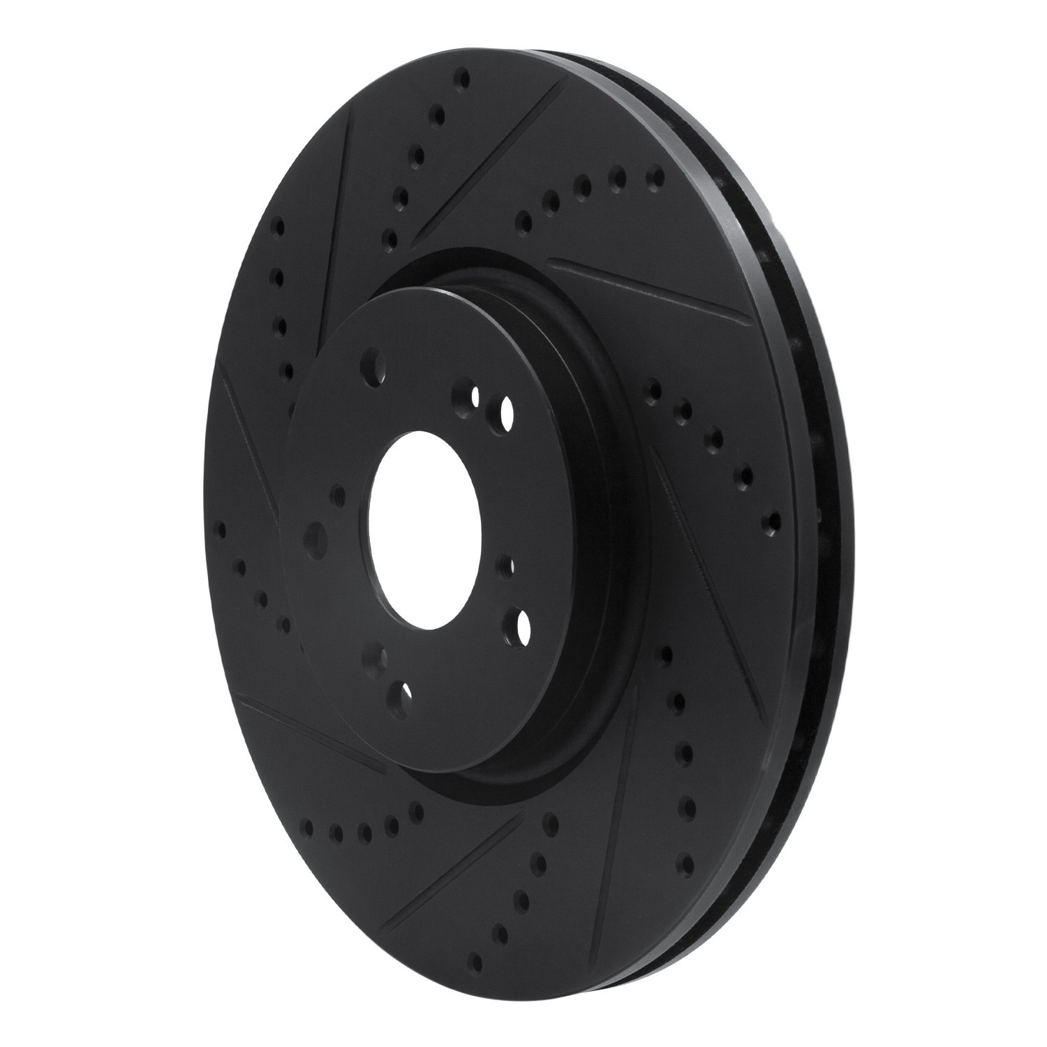 DYN 633-58020L DFC Brake Rotor - Drilled and Slotted - Black