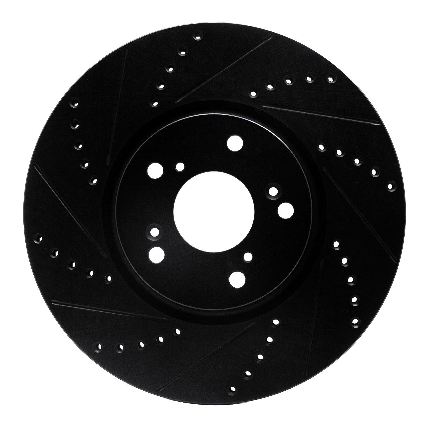 DYN 633-58020L DFC Brake Rotor - Drilled and Slotted - Black - Image 3