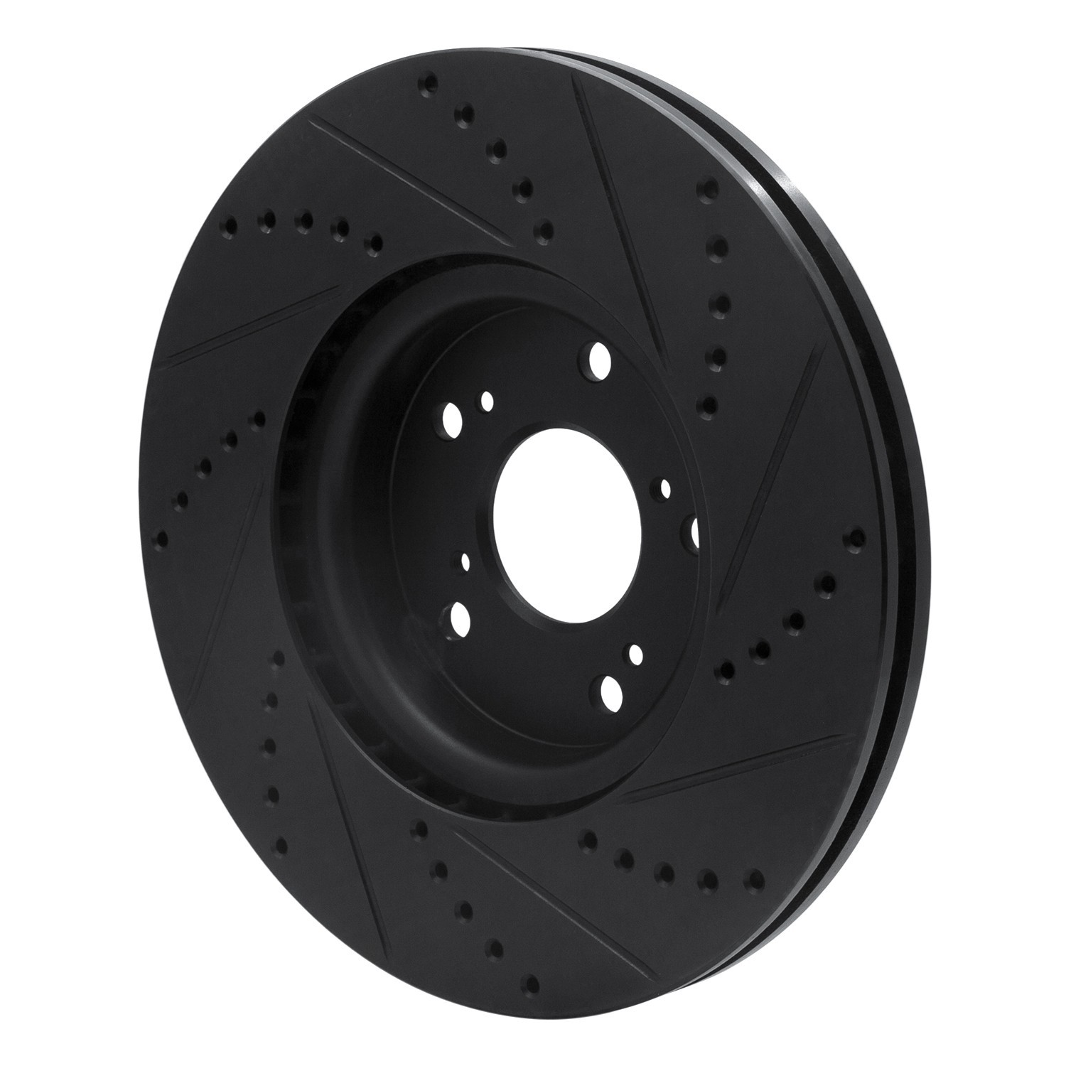 DYN 633-58020L DFC Brake Rotor - Drilled and Slotted - Black - Image 5