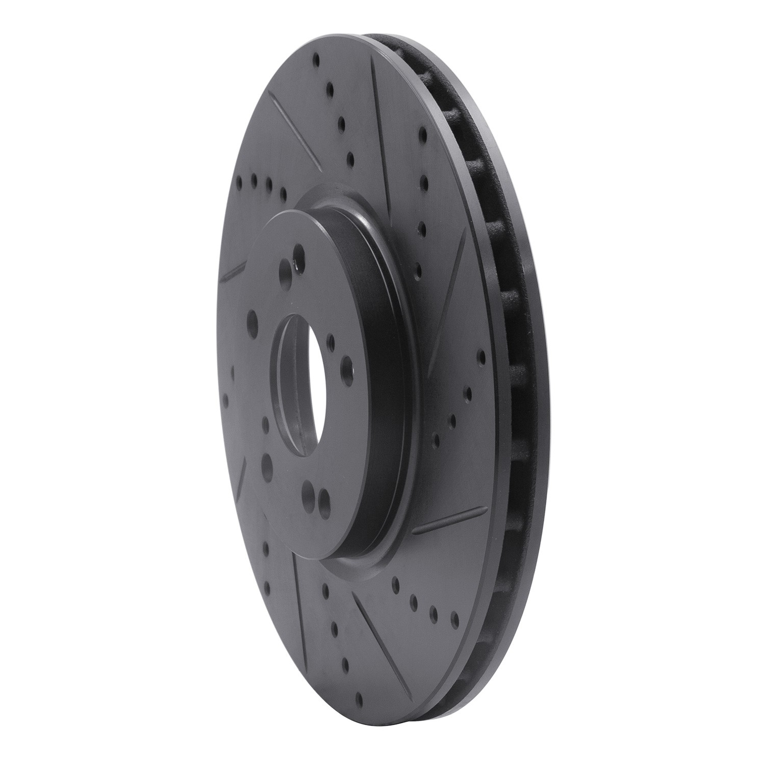 DYN 633-58020R DFC Brake Rotor - Drilled and Slotted - Black