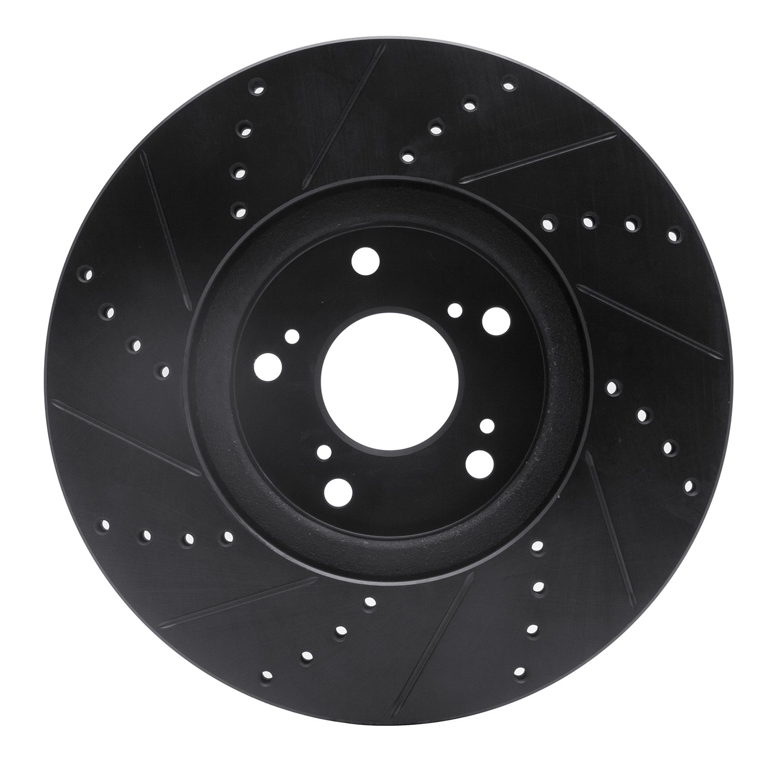 DYN 633-58020R DFC Brake Rotor - Drilled and Slotted - Black - Image 2