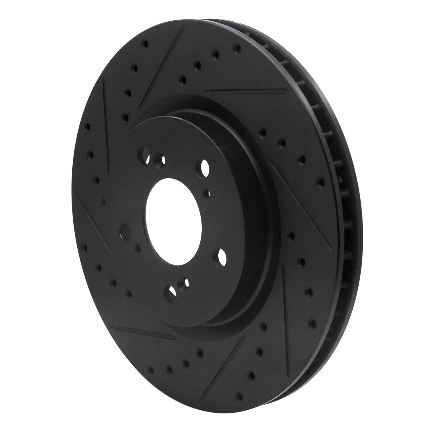 DYN 633-58021L DFC Brake Rotor - Drilled and Slotted - Black