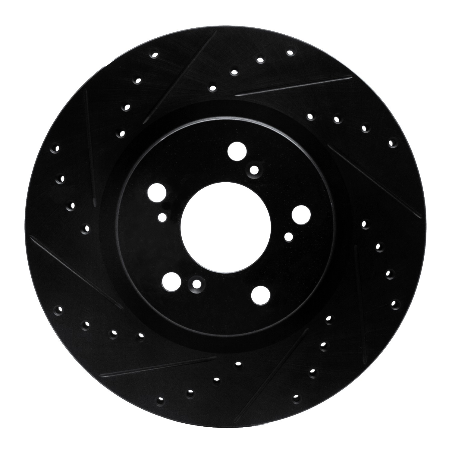 DYN 633-58021L DFC Brake Rotor - Drilled and Slotted - Black - Image 3