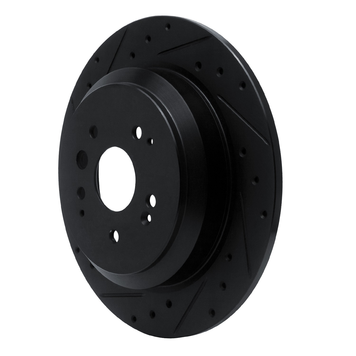 DYN 633-58028L DFC Brake Rotor - Drilled and Slotted - Black