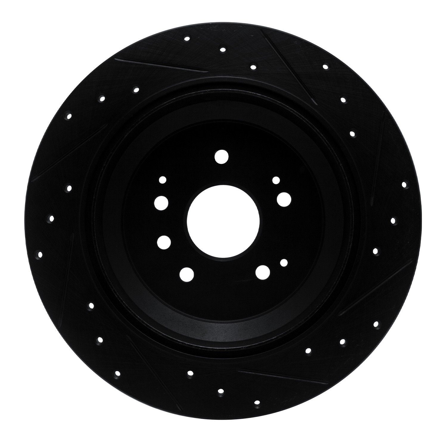 DYN 633-58028L DFC Brake Rotor - Drilled and Slotted - Black - Image 2