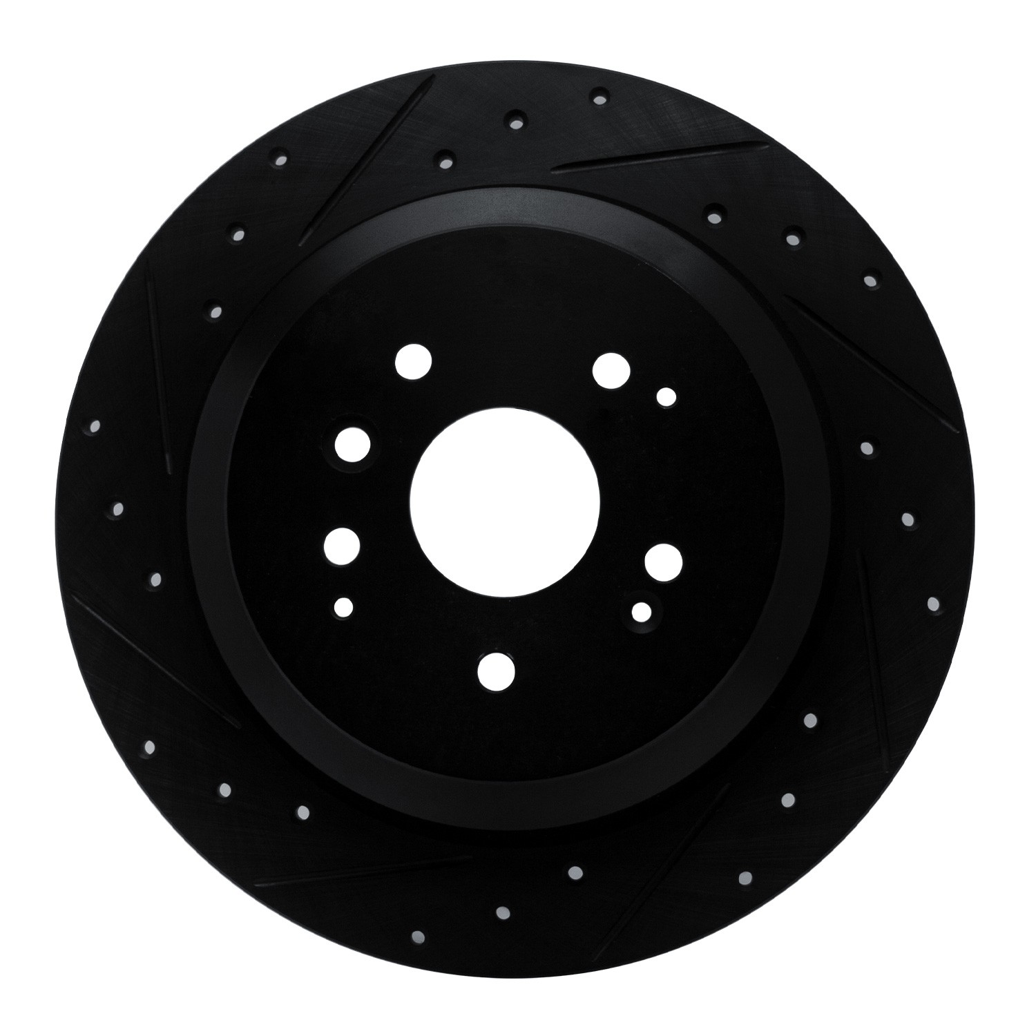 DYN 633-58028L DFC Brake Rotor - Drilled and Slotted - Black - Image 3