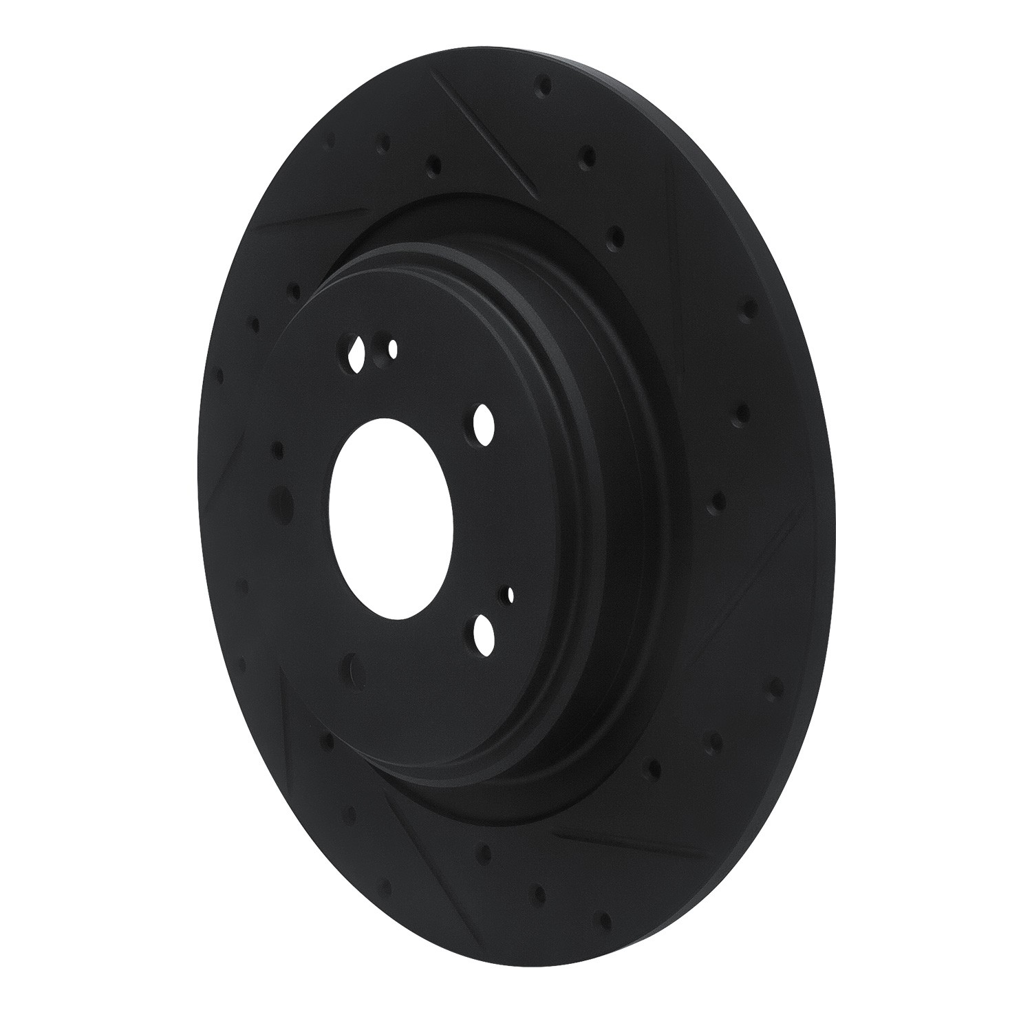 DYN 633-58030R DFC Brake Rotor - Drilled and Slotted - Black