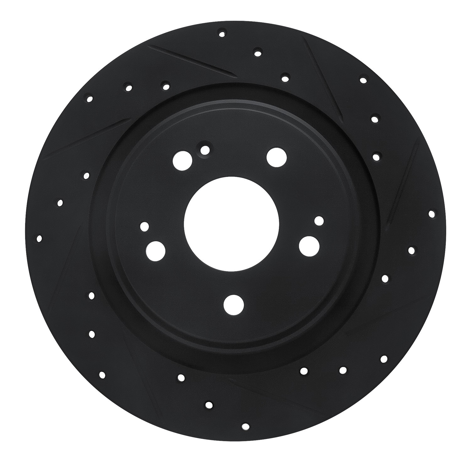 DYN 633-58030R DFC Brake Rotor - Drilled and Slotted - Black - Image 3