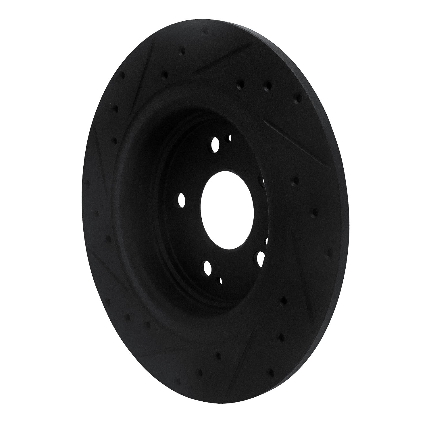 DYN 633-58030R DFC Brake Rotor - Drilled and Slotted - Black - Image 5