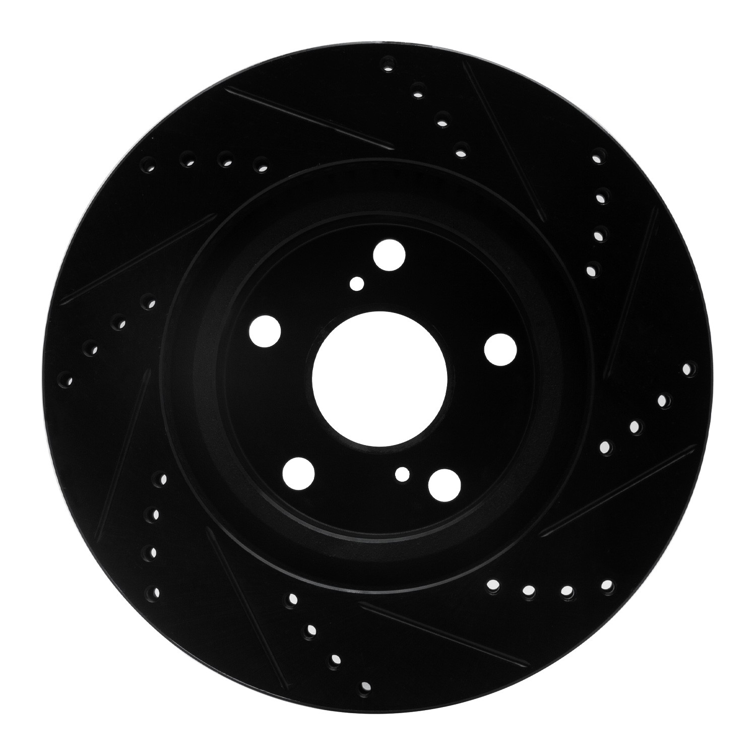 DYN 633-58035L DFC Brake Rotor - Drilled and Slotted - Black
